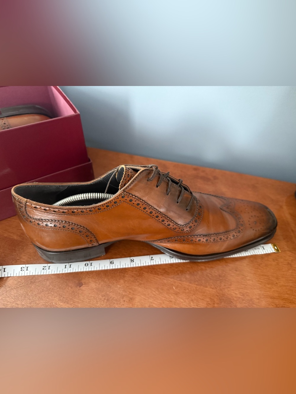 To Boot New York “Duke” Burnished Calf Wingtip Shoes – Men’s 11.5M - Picture 9 of 11